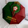 Motif de l'équipe nationale de football du Maroc, parapluie à pliage automatique, design portable et pliable, 8 baleines, un cadeau de Noël ou d'anniversaire.