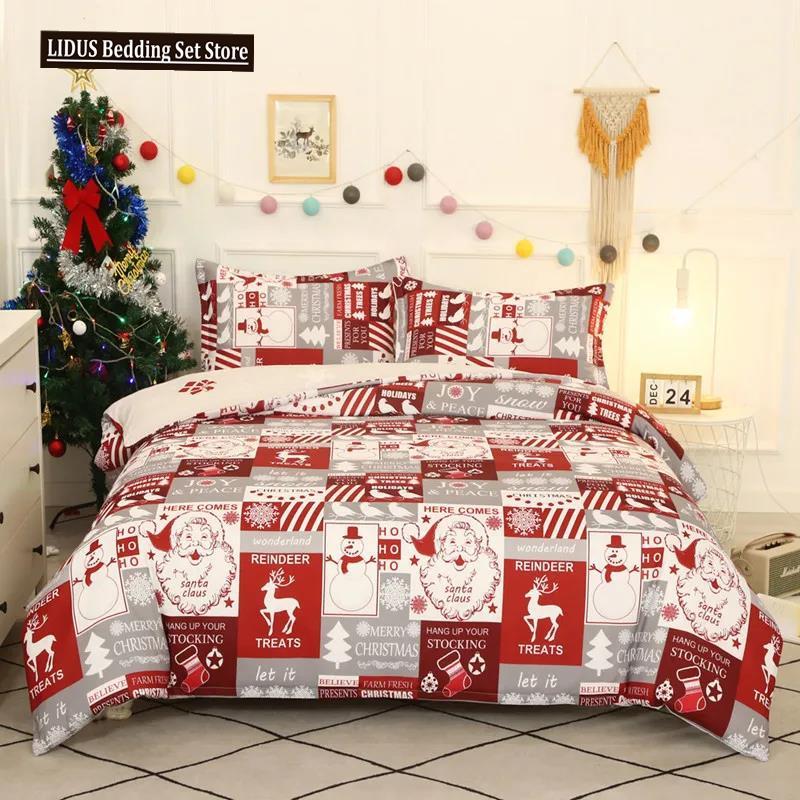 Christmas Bedding Set Duvet Cover Pillowcase  King Size Bedding