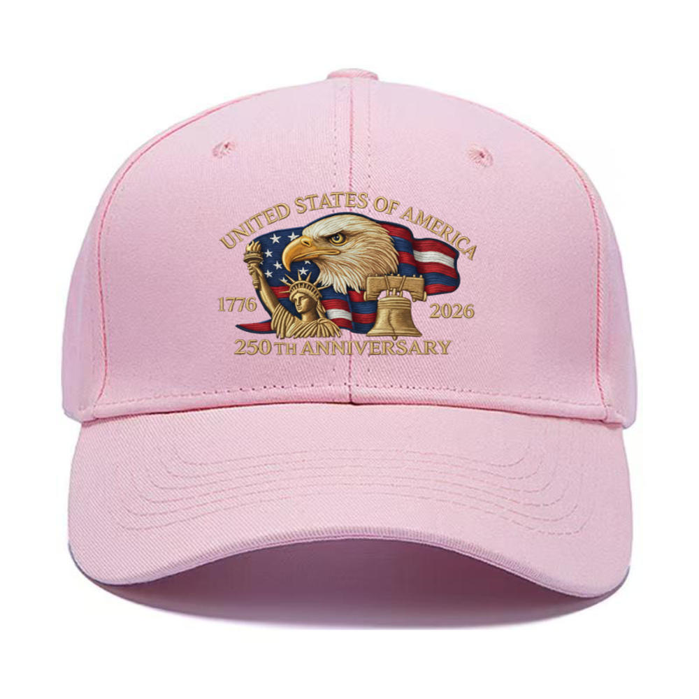 Trucker Hat Adjustable Us 250th Anniversary Cap Anniversary Tribute Hat Historic Embroidered Sunshade Cap For Patriotic Citizens