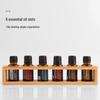 6-Compartment Bamboo & Wood Essential Oil and Perfume Bottle Display Rack