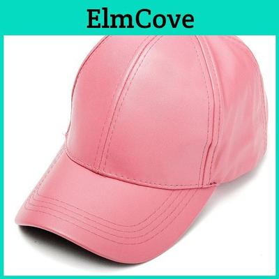 Stylish Unisex Women Soft Faux Leather Baseball Cap Adjustable Outdoor Sports Hat