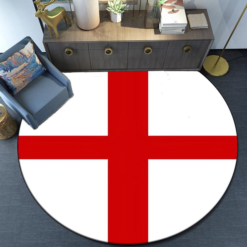 Scottish Flag Design Round Rug for Livingroom,Bedroom, Palyroom, Chair Rug, Area Rug, Circle Carpet, Fan Christmas Gift