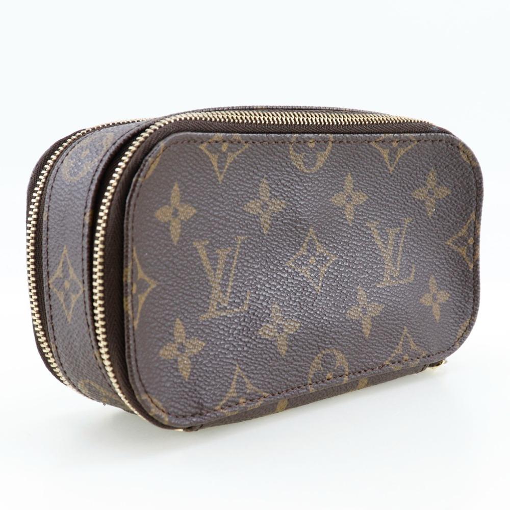 LOUIS VUITTON Truth Brush PM Pouch M47510 Cosmetics Pouch Brown Monogram canvas Women Used