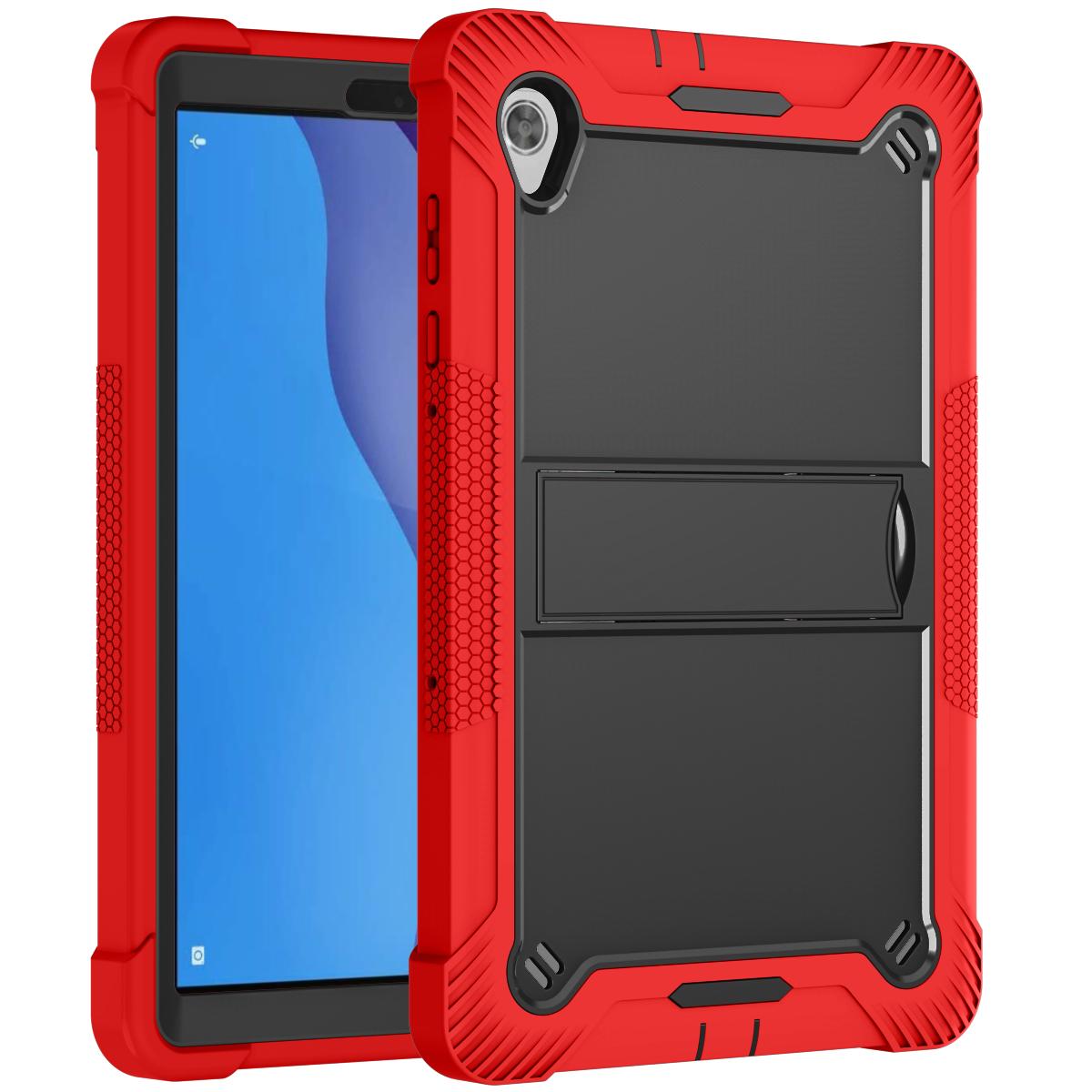 Étui Robuste avec Support pour Tab M10 HD 2ème Génération TB-X306F TB-X306X 10.1 pouces 10.1  Housse de Tablette Protectrice Anti-Choc #R M10 Gen2 10.1 X306F rouge