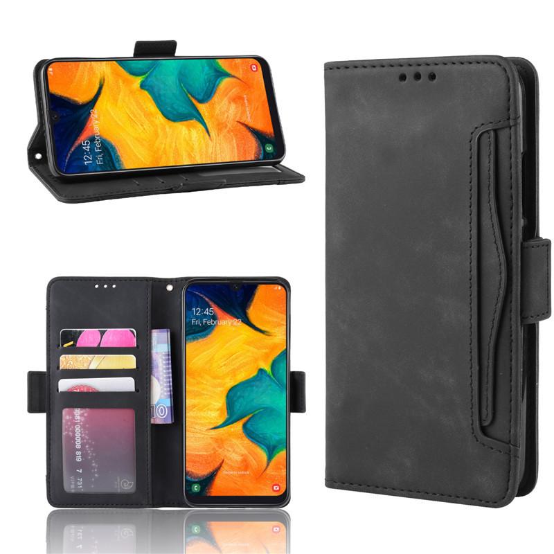 Suitable for Samsung A30/A20 phone case Galaxy F62 multi-card slot m52 wallet flip leather case with side buckle A10
