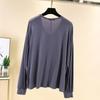 Loose V-neck Long Sleeve Women's Sun Protection T-shirt - Plus Size Summer Riding Top, Korean Style
