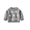 New Autumn/Winter Unisex Children's Dog Jacquard Long-Sleeve Cotton Cardigan Sweater