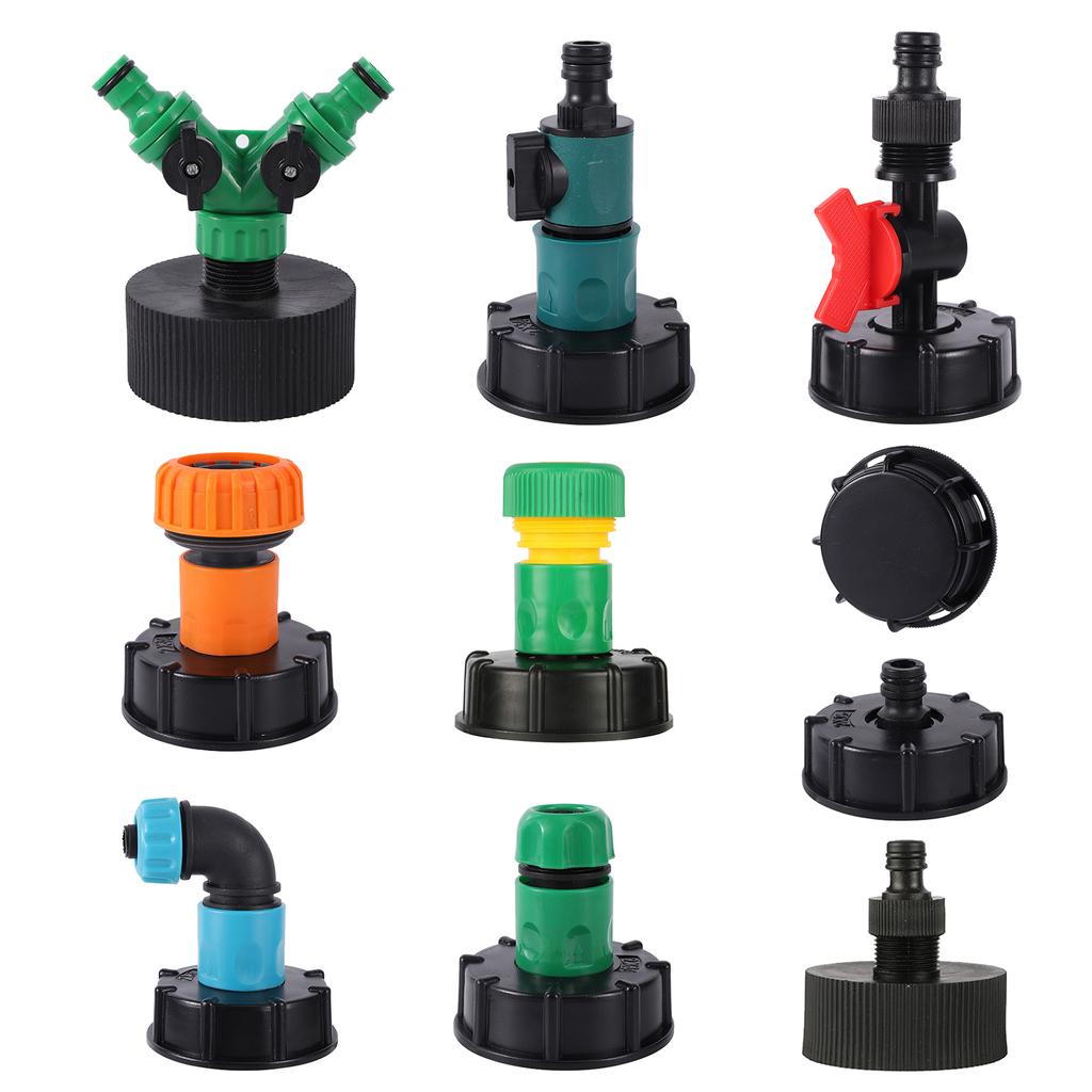 IBC Tank Adapter Replacement Valve Tap S60 Coarse Thread Reduce 1/2"3/4"1" Pipe Connection Water Tank Garden Irrigation Coupling