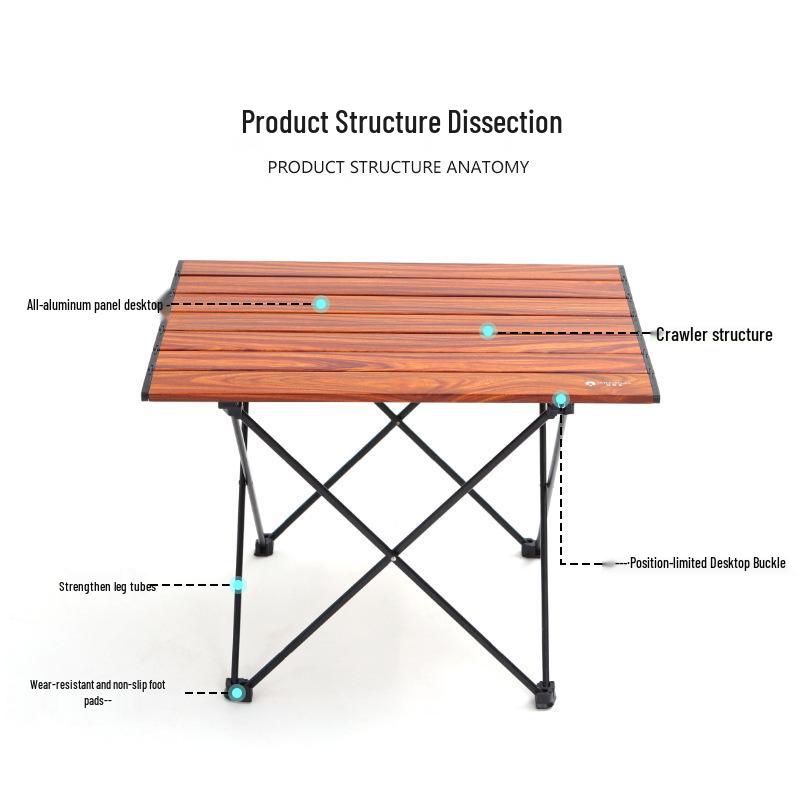 Portable Aluminum Folding Table and Chair Set for Camping and Picnics