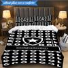 3PCS Botafogo De Futebol E Regatas Printed Soft Bedding Set,Including 1pc Duvet Cover And 2pcs Pillowcases Perfect for Bedroom, Dormitory, Fan Gift