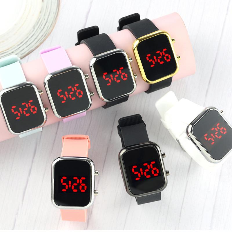Silicone Button Electronic Watch Men'S Fashion Trend Electronic Led Student Watch