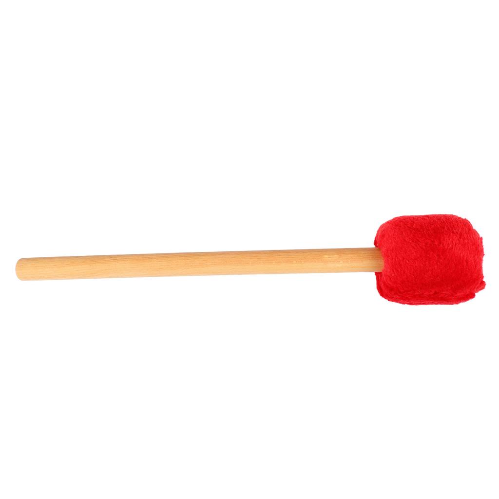 Drum Mallet Soft Felt Head Drumstick with Long Handle for Xylophone Timpani Beater Red