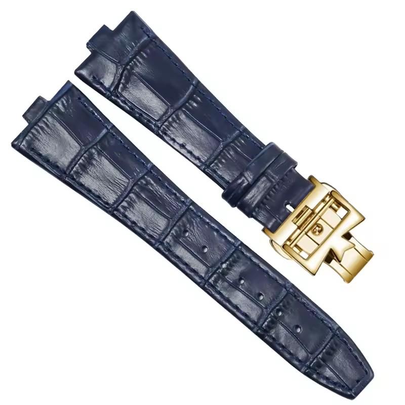 

Оригінальний шкіряний ремінець для годинника Vacheron Constantin Серії OVERSEAS 4500V 5500V P47040 Пряжка з нержавіючої сталі Ремінець 25*8мм 25mm-8mm