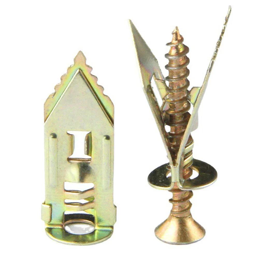 25Pcs Self Drilling Anchors Screws Self-Tapping Expansion Screw Drywall Anchor Kits Suitable for Gypsum Board Plasterboard