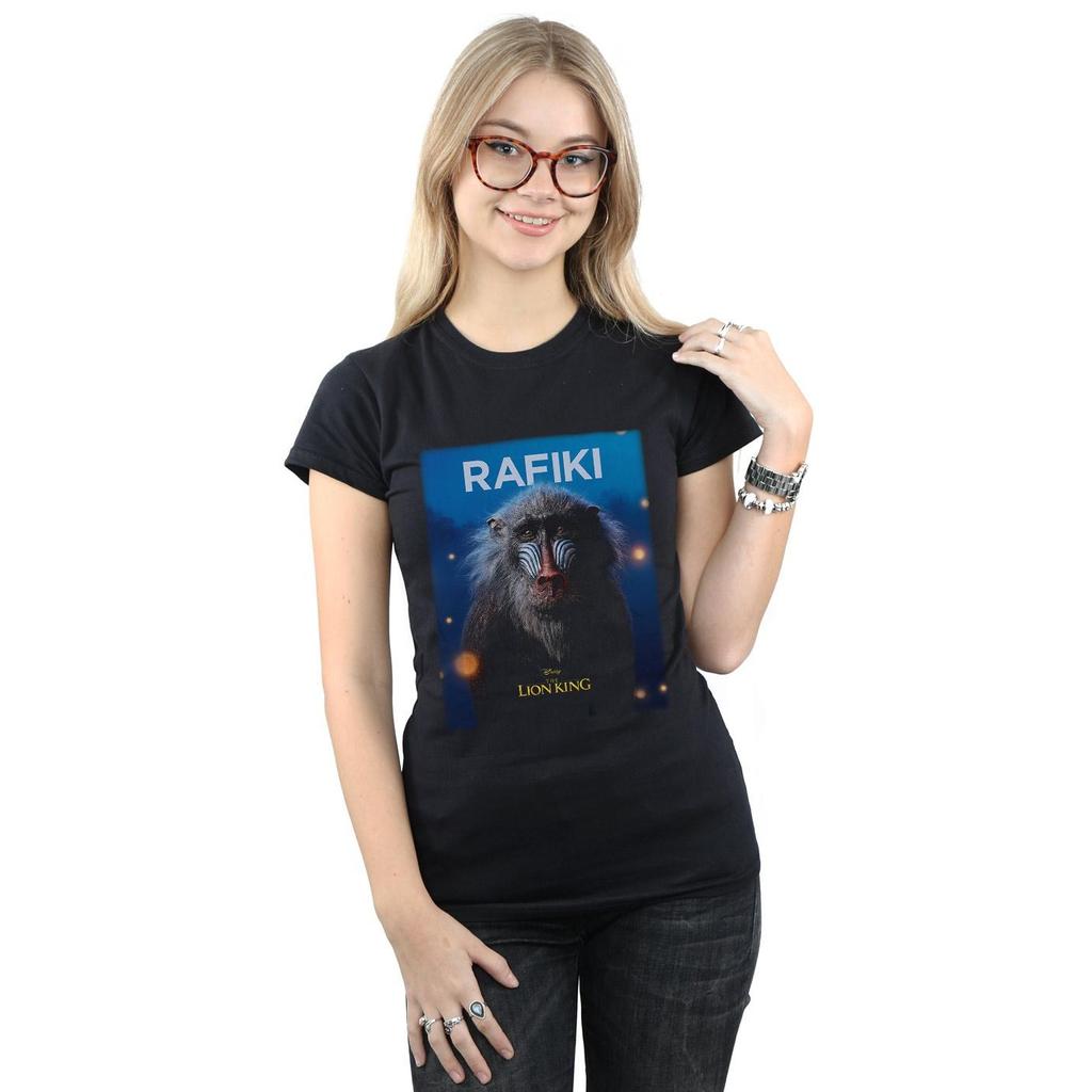 Disney Womens/Ladies The Lion King Movie Rafiki Poster Cotton T-Shirt