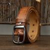 Fashion Retro Distressed Wrinkled Leather Belt for Men and Women Genuine Leather First Layer Cowhide Casual Jeans Belt