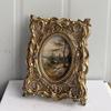 European Retro Resin Rectangular Photo Frame - Creative Carved Desktop Display for Weddings