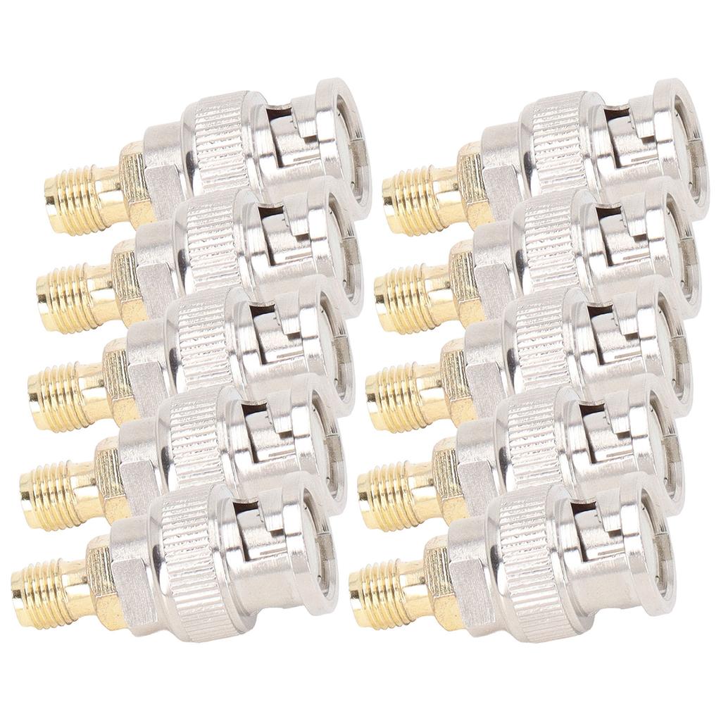 10Pcs RF Coaxial Adapter Cable Connector SMA Female To BNC Male Instrument Conversion Kit