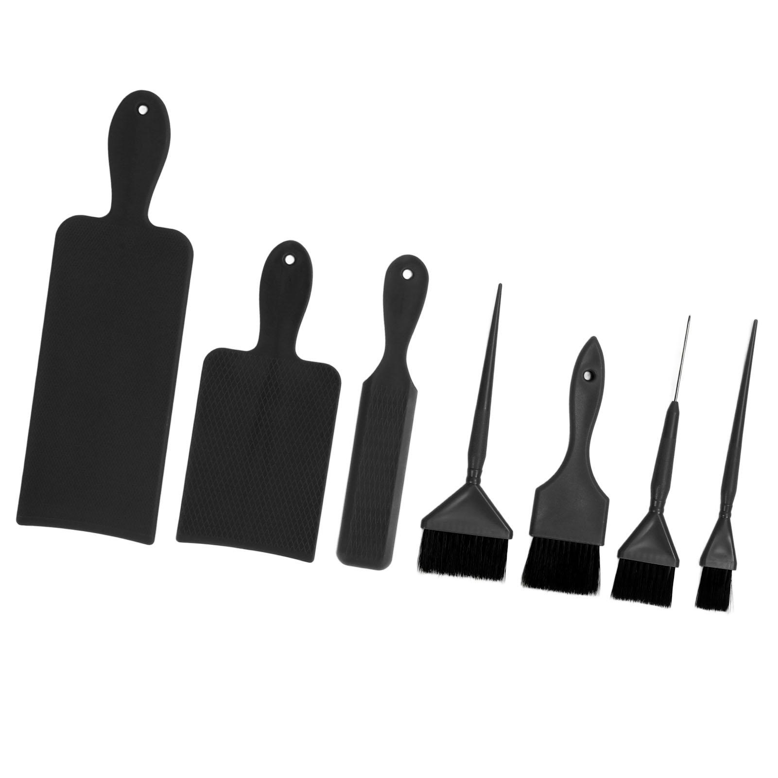 

7pcs Hair Dye Tool Set Balayage Board Coloring Brush Hair Highlighting Paddle Brush Tools Hair Salon Black чёрный