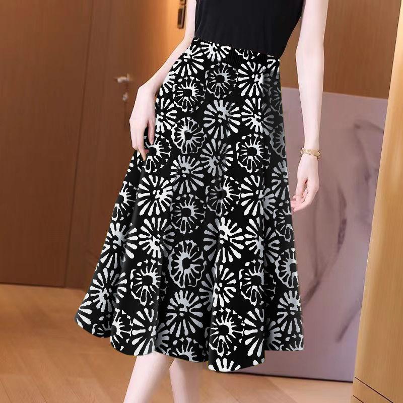 

Женская юбка-полудлина с принтом, юбка-шарф, юбка длиной до колена с высокой талией XL