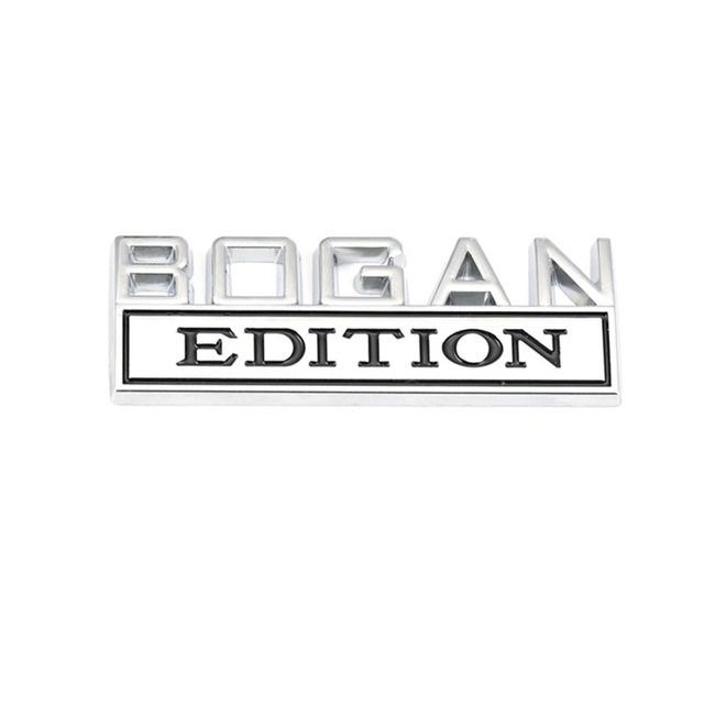 1Pc 3D Metal Bogan Edition Logo Car Front Grille Badge Side Fender Rear Trunk Emblem Sticker Decal