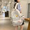 Colorful Embroidery Student Schoolbag Women's Large Capacity Backpack Campus Girls Backpack