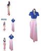 High-quality One Piece Nico Robin Skirt Anime Cosplay Costume Halloween Tops Decorated Great For Leisure And Cosplay Parties.