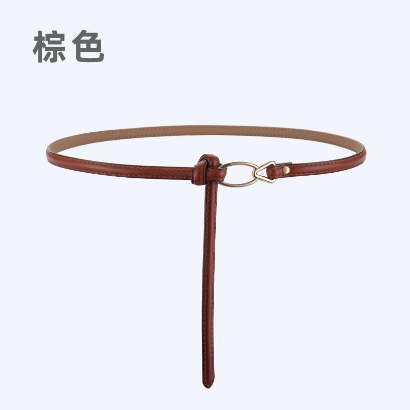 

Непористый плетеный тонкий ремень Женский кожаный Женский декоративный ремень для платья Женский из натуральной коровьей кожи Женский ремень 105cm