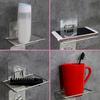 1pc Stainless Steel Soap Rack Soap Box Light Luxury Shelf Punch-free Nail-free Bathroom Single Layer Drain Wall Hanging