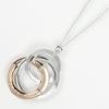 TIFFANY&Co. 1837 Interlocking Circle Necklace Silver925/Rubedo metal 5g Women Used