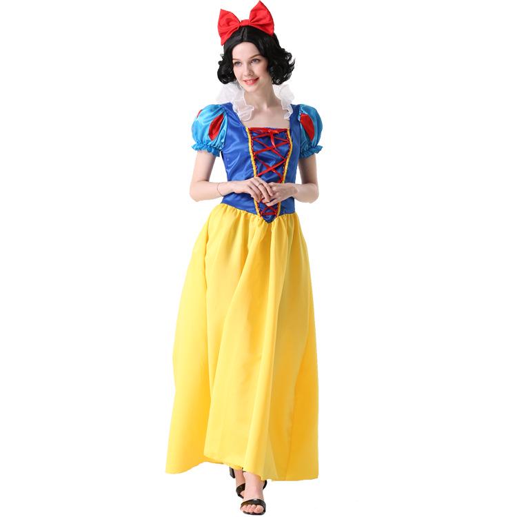 Adult Snow White Halloween Princess Dress for Cosplay & Stage Performance