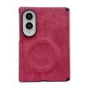 PU Sheepskin Leather Luxury Magnetic Case for Samsung Galaxy Z Fold 8 Ultra 8 7 6 5 Wireless Charging Hinge Protective Cover