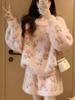 Elegant Plus Size High Neck Sweater & Skirt Set for Women - Autumn/Winter 