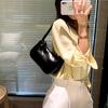 Women Underarm Shoulder Bag Fashion Solid Color Simple Leisure Handbag  New Trend Cute PU Leather Little Square Pack Female