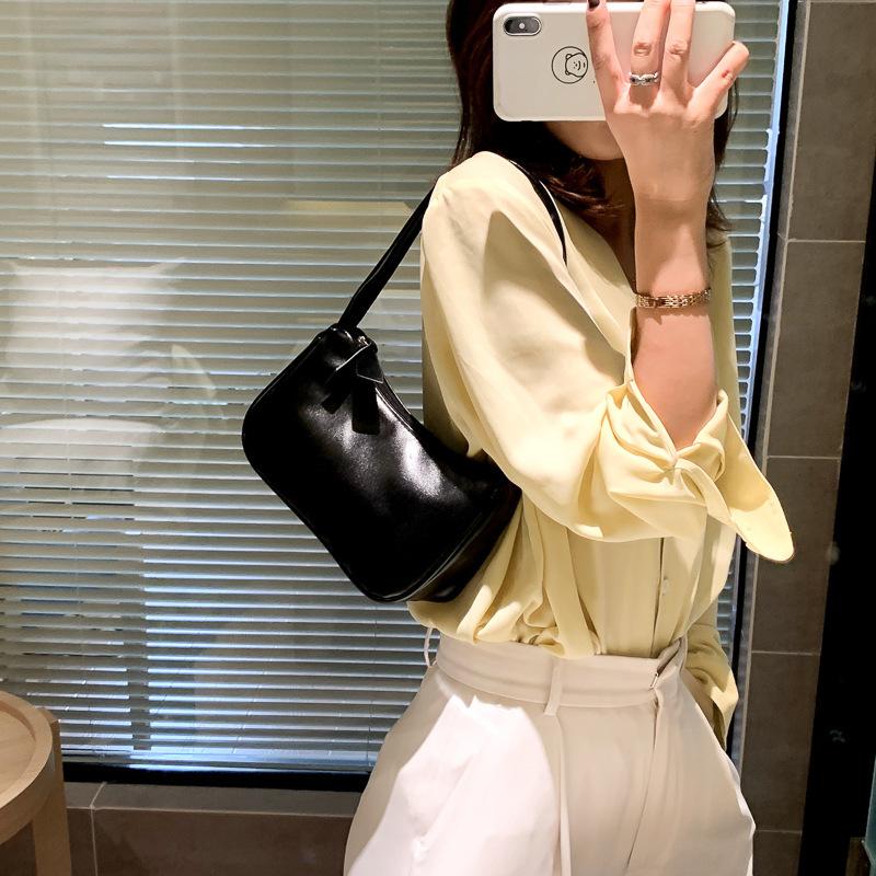 Women Underarm Shoulder Bag Fashion Solid Color Simple Leisure Handbag New Trend Cute PU Leather Little Square Pack Female