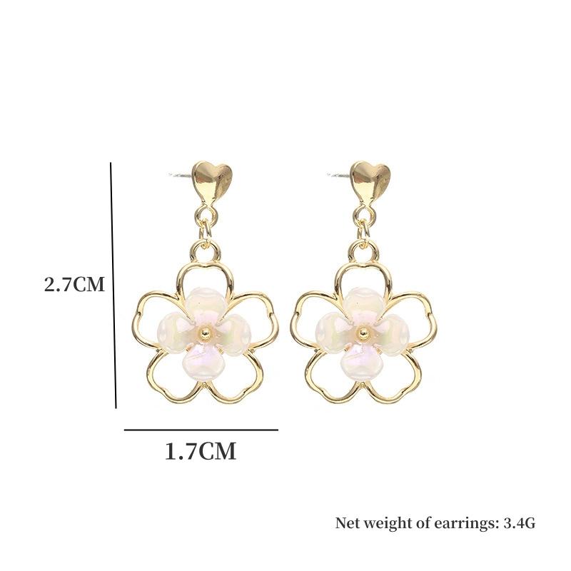 New Fashion Hold Flower Earings Women Gender Ceremony Senior Sense Early Warming Party Jewelry Gift