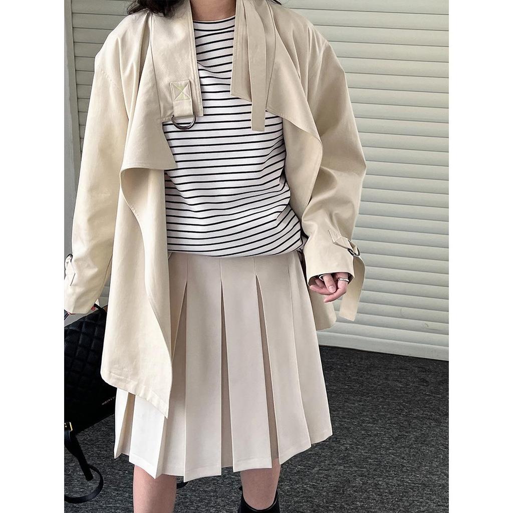 Gonna Midi Pieghettata A-Line in Lana a Vita Alta Luxi Retro Academy (Collezione Primavera)