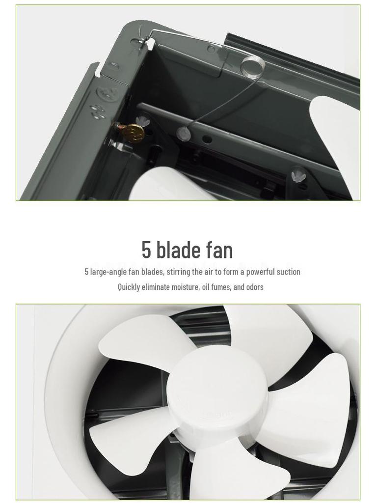 Jinling Louvered Exhaust Fan - 10-inch Kitchen, 8-inch Square, 6-inch Bathroom, 12-inch Options with Free Shipping