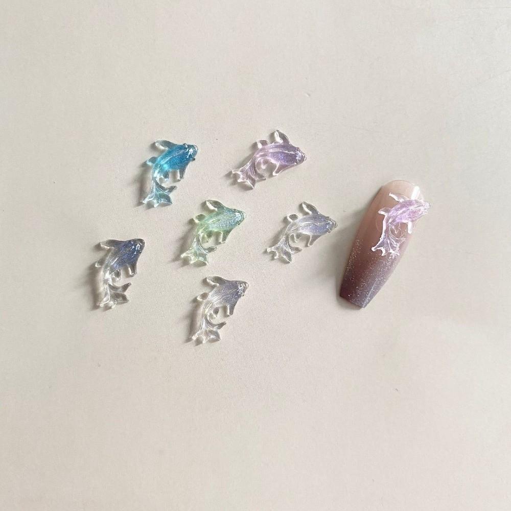 100 Pcs Mini Shiny Goldfish Ocean Aurora Nail Rhinestones  DIY Scrapbooking Accessories
