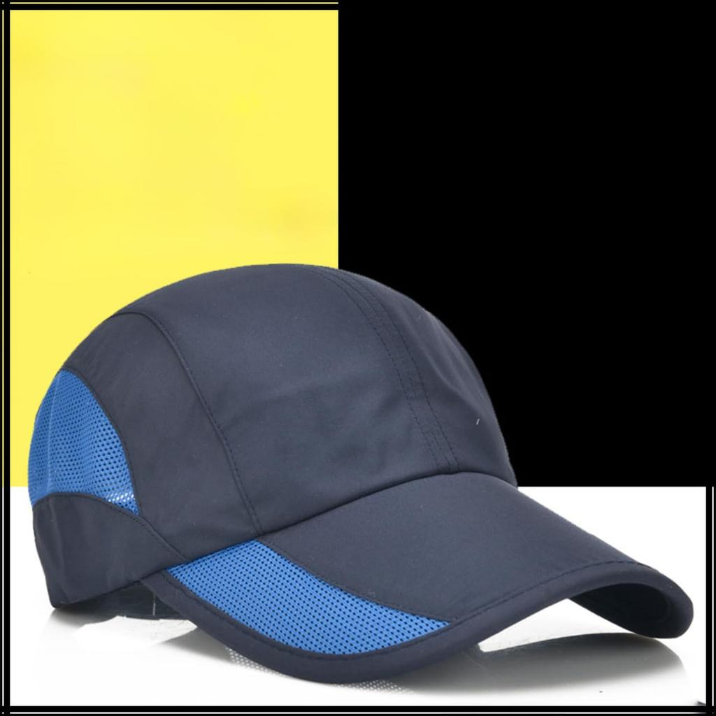 CZA146 [White Fang] Cap, Hat, Waterproof, Mesh, Breathable, Outdoor, Simple, Men's, Women's, (Navy)