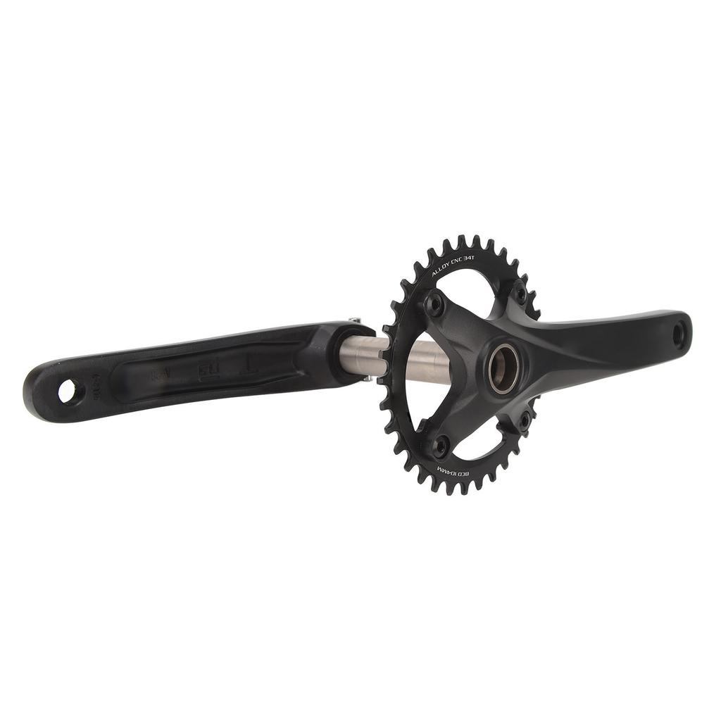 Mountain Bike Crank Arm Set Hollow One Piece Positive Negative Teeth 34T Aluminum Alloy Bicycle Crank Set