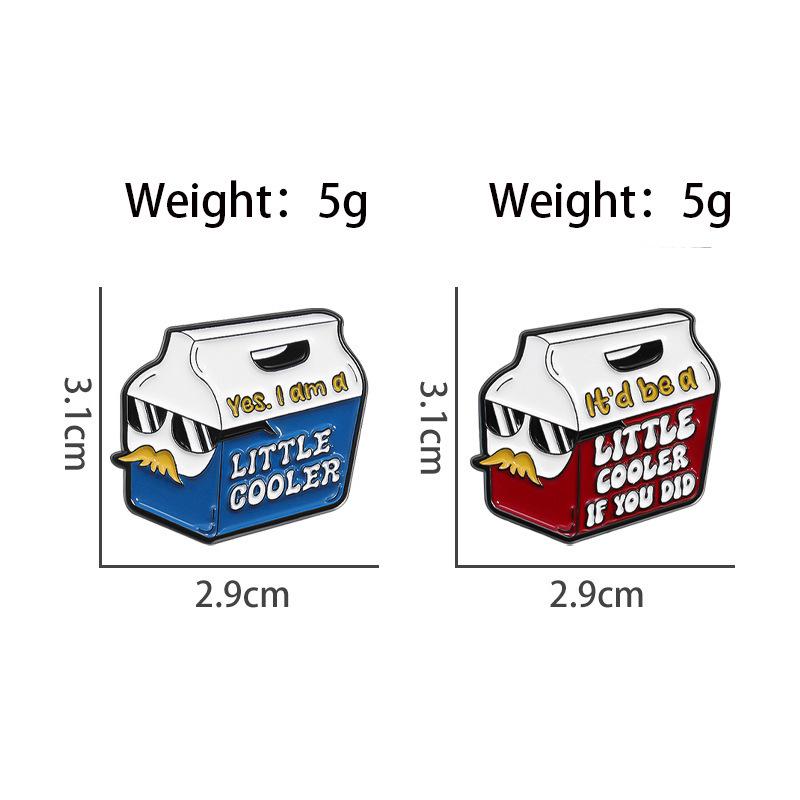 Cute Cartoon Animal Milk Carton Brooch: Versatile English Letter Backpack Accessory