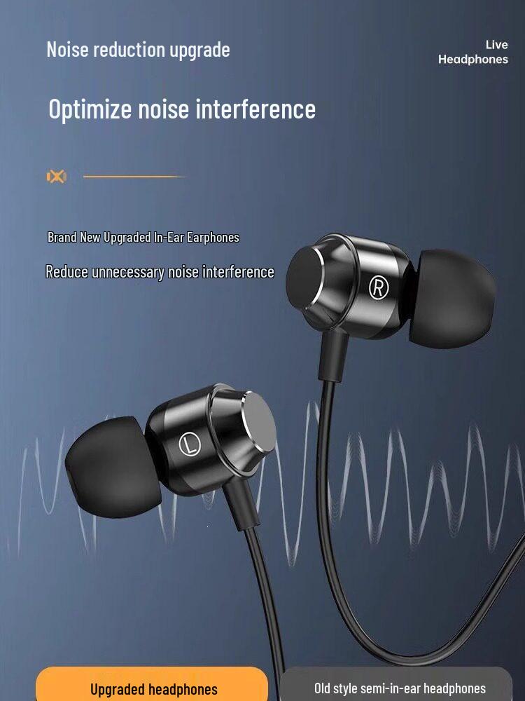 In-Ear Wired Gaming Headphones with Mic, Dual Plug, Noise Cancelling, 2/3m Extension Cord
