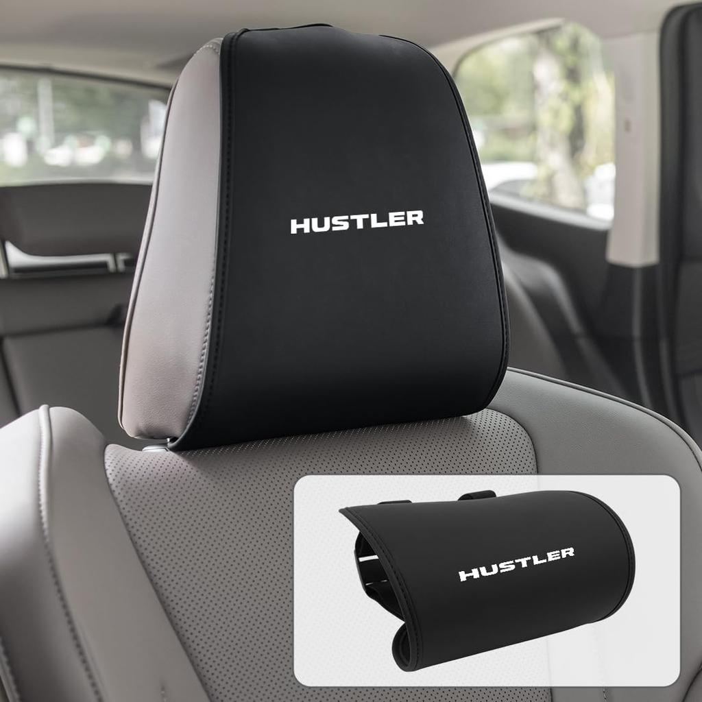 Set of 2 Suzuki Hustler Headrest Dustproof and Car Neck Cushion Covers for the Hustler MR41S and MP Car Seat Easy Custom Car Covers, Waterproof, (MF,