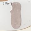 5 Pairs of Boneless Boat Socks Men's Summer Thin Mesh Breathable Socks Invisible Not Off The Heel Anti-odour Shallow Mouth Short Socks