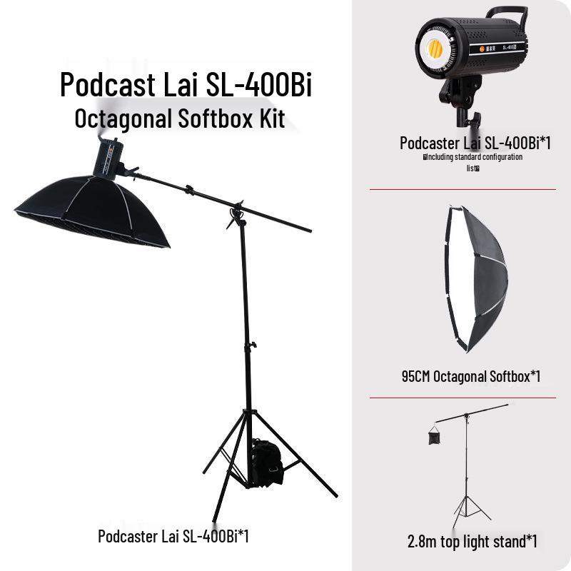Holofote Yingbang 400W para Transmissão ao Vivo - Luz Suave de Preenchimento para Fotografia e Beleza