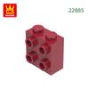 Non-Toxic 77Pcs/Lot 1X2X1 2/3 With Studs On 1 Side Block Moc Color Accessories Compatible With 22885 Brick Diy Children Toy Assembly
