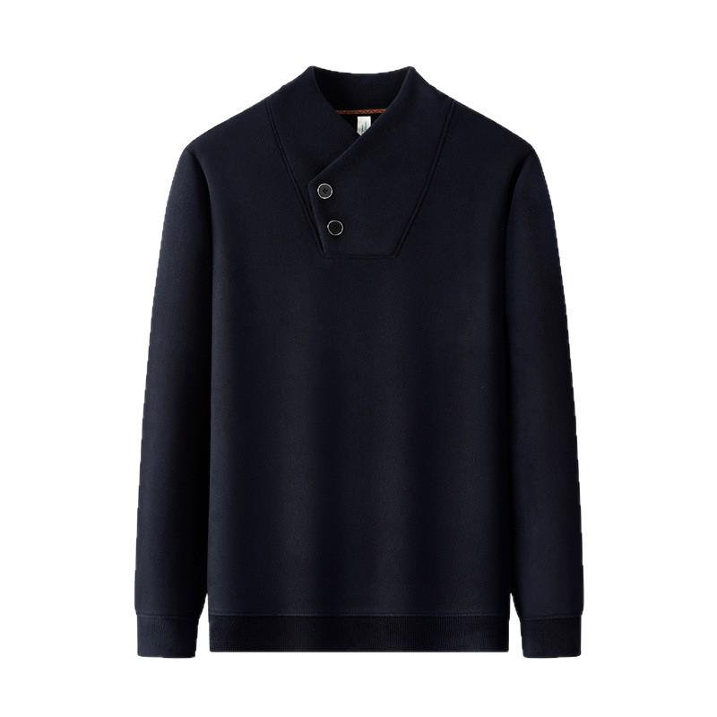 Oli Men's Velvet Scarf Collar Sweatshirt - Stylish, Warm, Thick Base Layer for Autumn/Winter