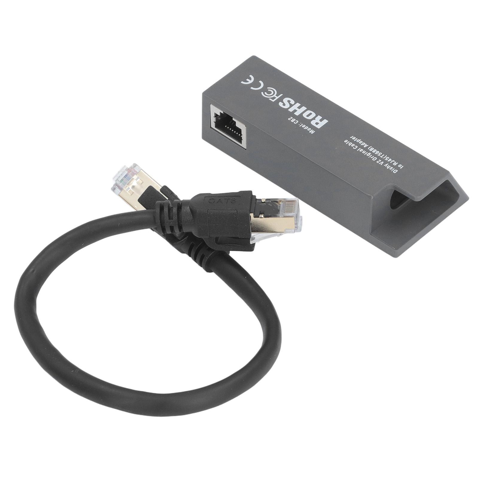 

Dishy Cable to RJ45 Adapter T568B Pinout Rectangle Dish Ethernet Adapter with Cat8 Cable for V2