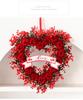 Valentine's Day & Mother's Day Red Rose Heart Wreath for Weddings & Home Decor